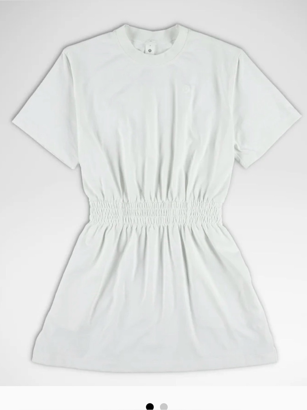 Lululemon White Smocked Waist t shirt dress